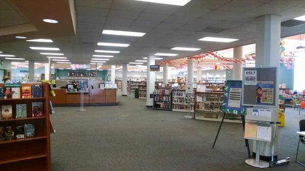 View of inside the library.