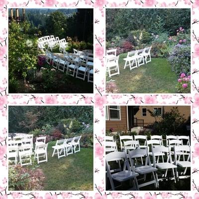 Wedding overlooking Prune Hill in Camas, WA