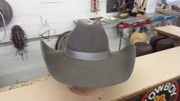 This is the custom hat he made for me... It is a 4 7/8th inch brim. Just like I requested... at a great price.