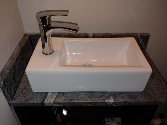 Powder Room Soapstone top