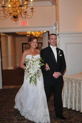 Getting ready to make their grand entrance as Bride and Groom.