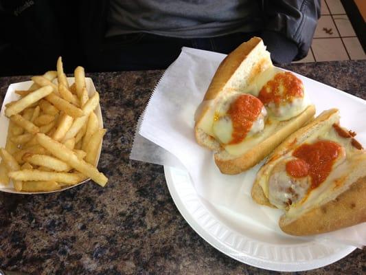 Meatball Parm combo (w/ fries)