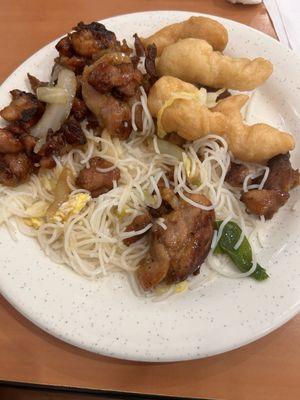 Teriyaki chicken, Sweet and Sour chicken, Rice noodles