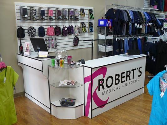 From accessories to uniforms, Robert's has what you need.