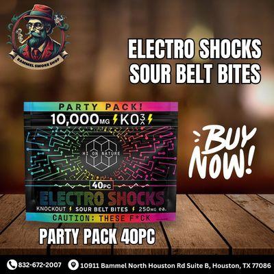 Electro Shocks Sour Bites available at Bammel Smoke Shop.