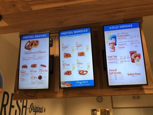 Pretzel menu