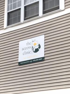 Exterior sign on the building