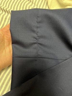 Fabric puckering from forcing the pants through the machine