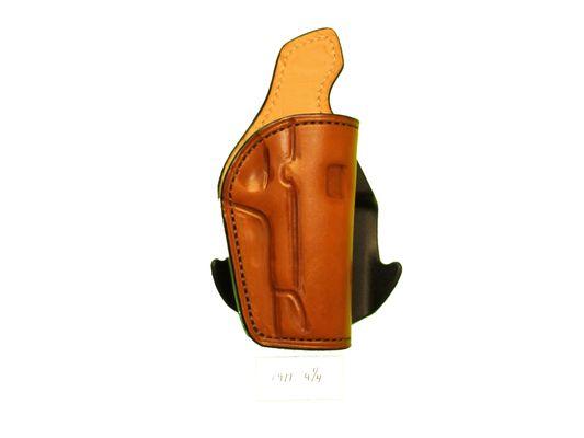 Three position leather Paddle Holster for 1911. Strait, FBI cant & cross draw