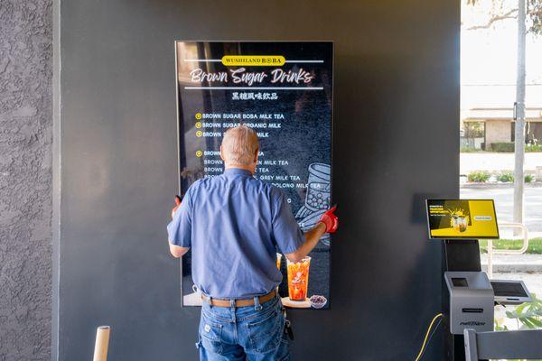 Steve installed all of our menu boards! Thanks Steve