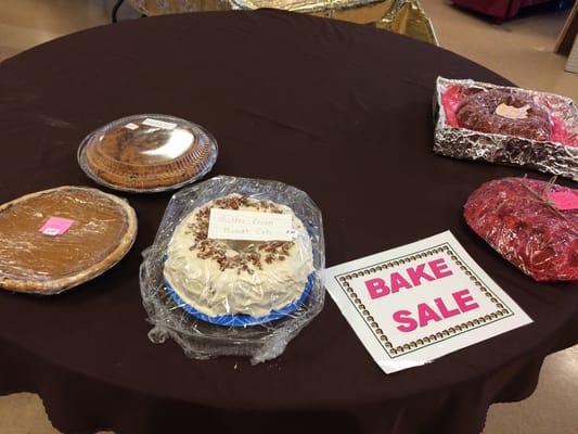 Bake sale cakes SOLD OUT! Must've been good!!