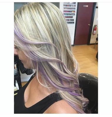 Purple blonde foil