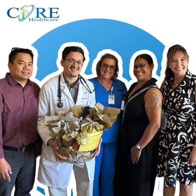 Some of the dedicated staff of Core Healthcare.
 
 Mark, Dr. Barve, Michelle, Schamone, and Tina