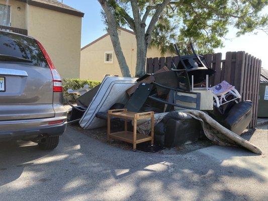 HOA let's people dump their furniture in front on a weekly basis. Leaves there for weeks.