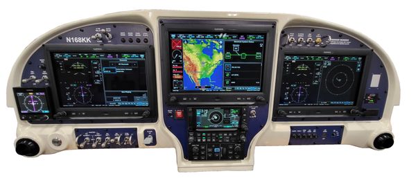 Vans RV10 Panel with Garmin G3X system. Aerosport Carbon Fiber.