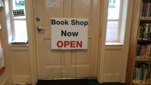 Look for these signs to indicate that shop is open.