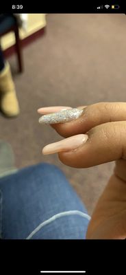 ALL nails were uneven