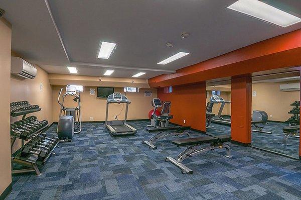 Fitness center.