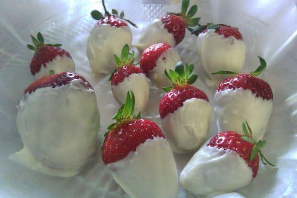 White Chocolate Dipped Strawberries