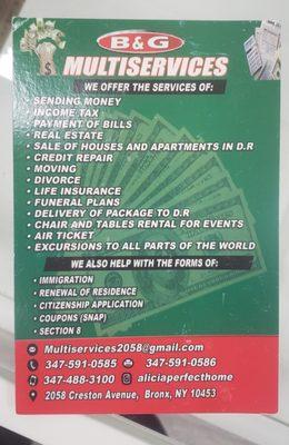 Multi services available