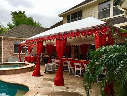 Groom's choice! Red tent