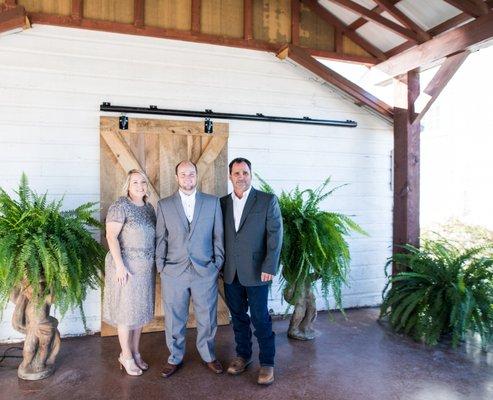 Sliding barn door. inopen-air pavilion