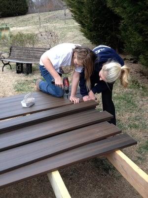 Lumber from Home Depot. Fam building chicken coop