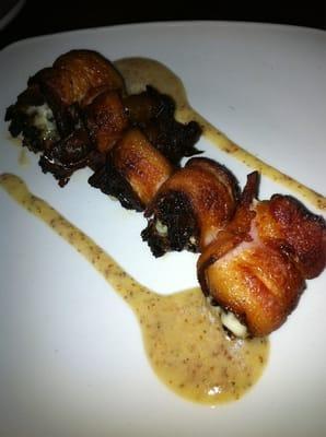 Lola Gaspar's Bacon Wrap Dates w/goat cheese