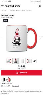 To GNOME ME is to LOVE me mug on
Https://shop.spreadshirt.com/jmurart-t-shirts/