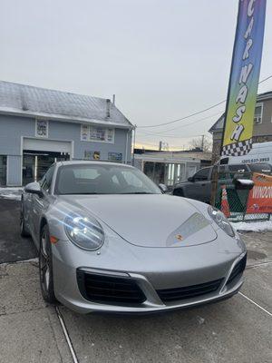 Porsche 911  Paint Protection Film + Seat Interior repair.