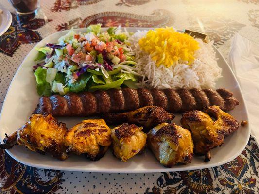 Great dish. Beef Koobideh and Joojeh Kabob