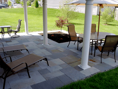 A natural flag stone patio.  It can make you stronger simply by sitting on it and admiring its' beauty and elegance.