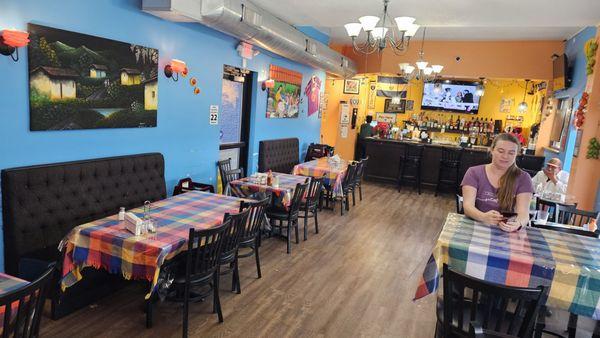 Colorful dining room.