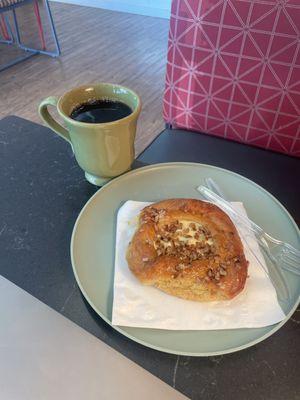 Coffee and cheese danish