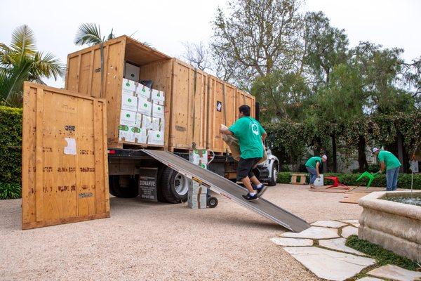 Neatly packing & loading a residential move into storage