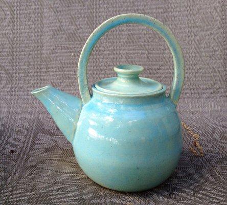 Baby blue tea pot