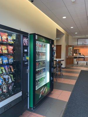 Entrance with vending machines and the restrooms