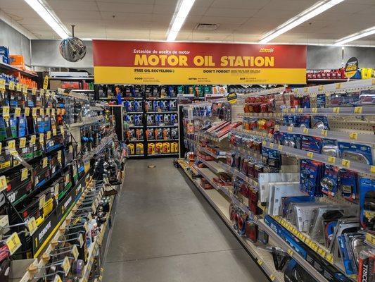 Inside. Motor Oil Station.