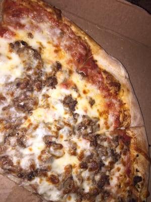 Cheese steak pizza from Jillianos.