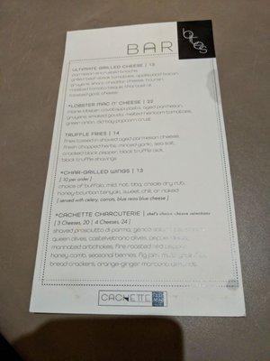 Bar menu 1