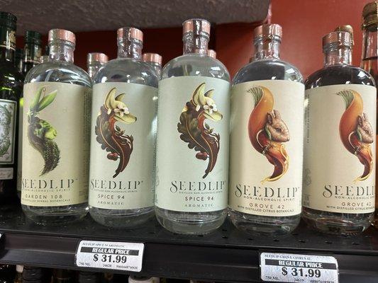 Non-alcoholic spirits. Beautiful labels!