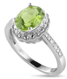 Peridot & Topaz with Sterling Silver Rings