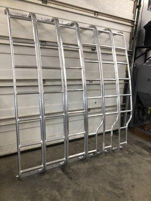 Custom Sprinter van side ladders.