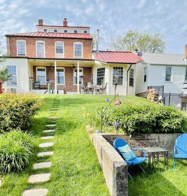 Large patio and yard for guests.