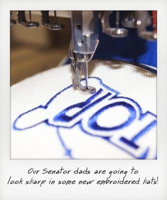 The Graphics Factory can also embroider your hats, jackets and polos.