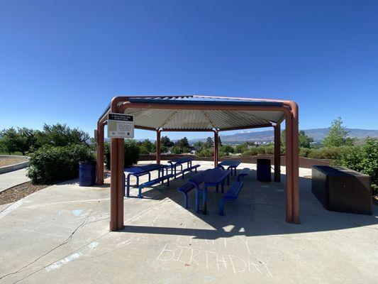 Covered eating area.