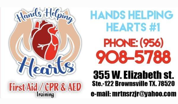 Hands Helping Hearts is a training place where students and anyone needing the BLS can come to get there certification done.