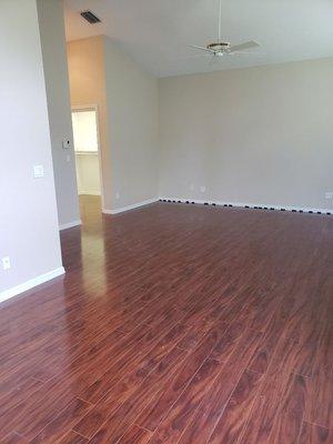 Brazilian Rosewood flooring ln Master bedroom.