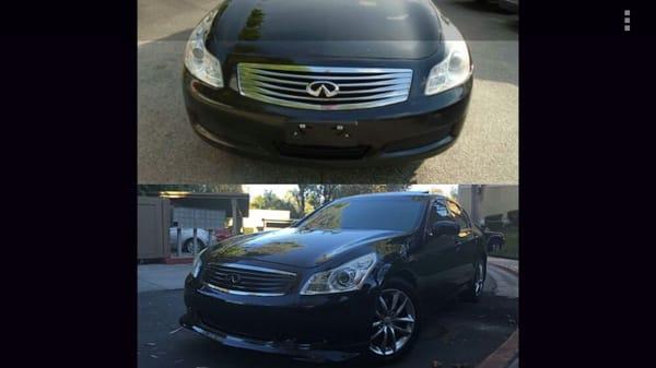 Buffed Headlight,Painted Grill,Upgraded S-model  Bumper. Added Factory accessory front spoiler.