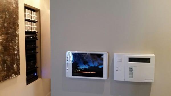 Laguna Beach project. Using Ipad control of RTI Automation and Honeywell Security.